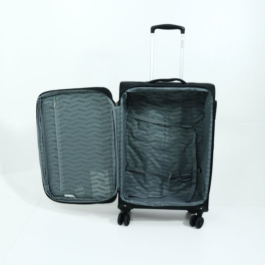 Mala de Viagem Média Super Leve em Tecido Preto