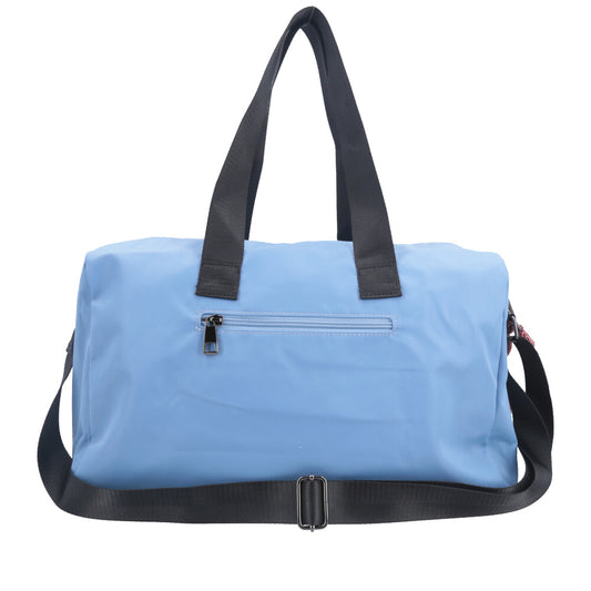 Sacola de Nylon Espaçosa e Impermeável com Alça Transversal Azul