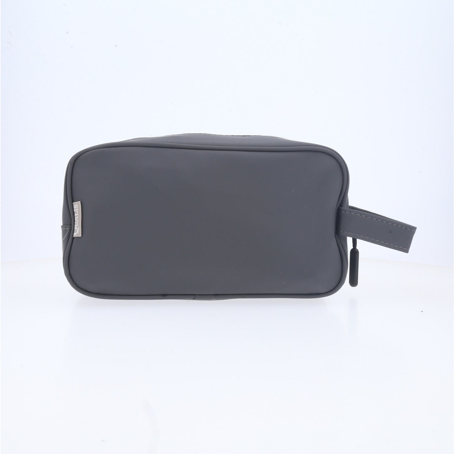 Nécessaire Masculina com Bolso Frontal e Alça Lateral Cinza