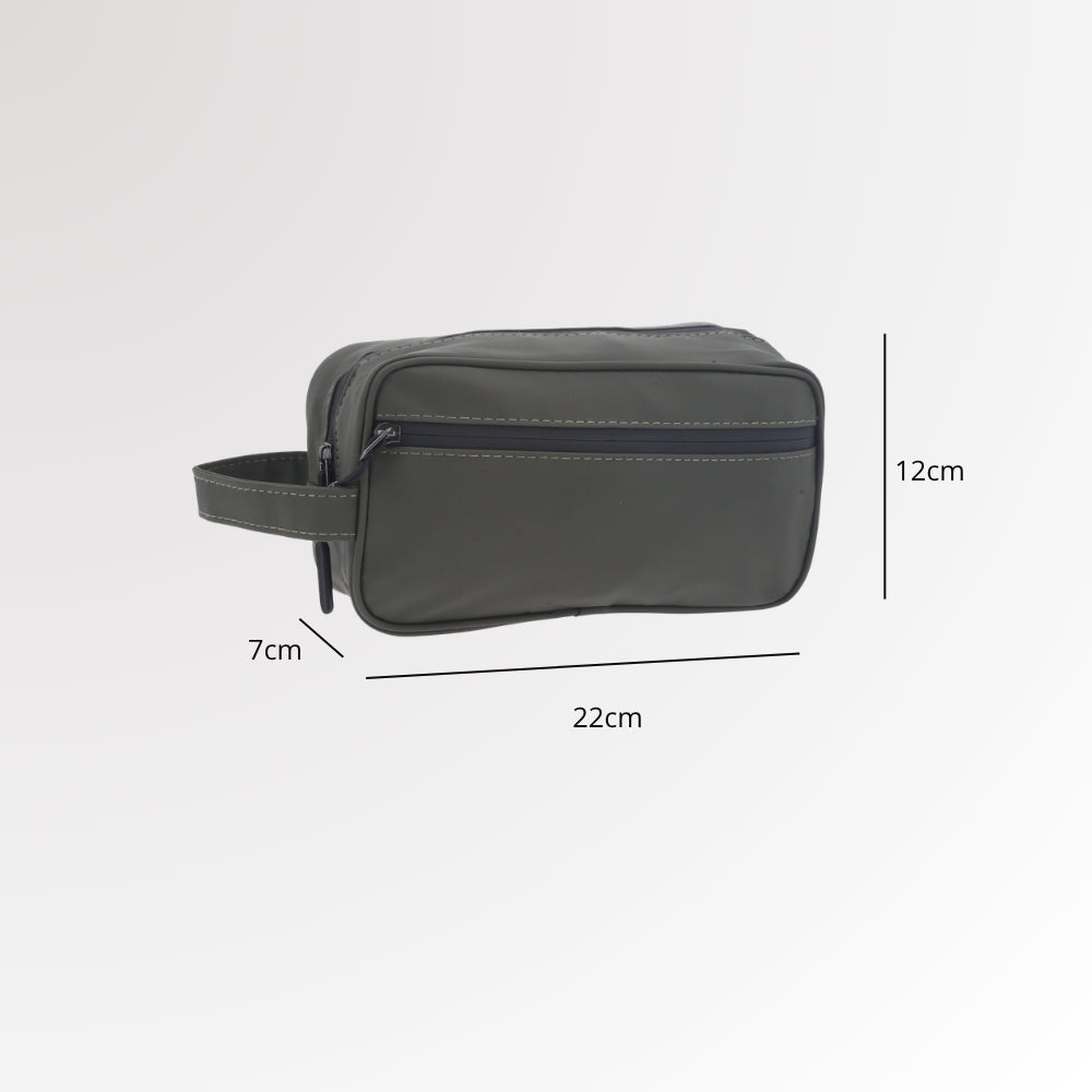 Nécessaire Masculina com Bolso Frontal e Alça Lateral Verde