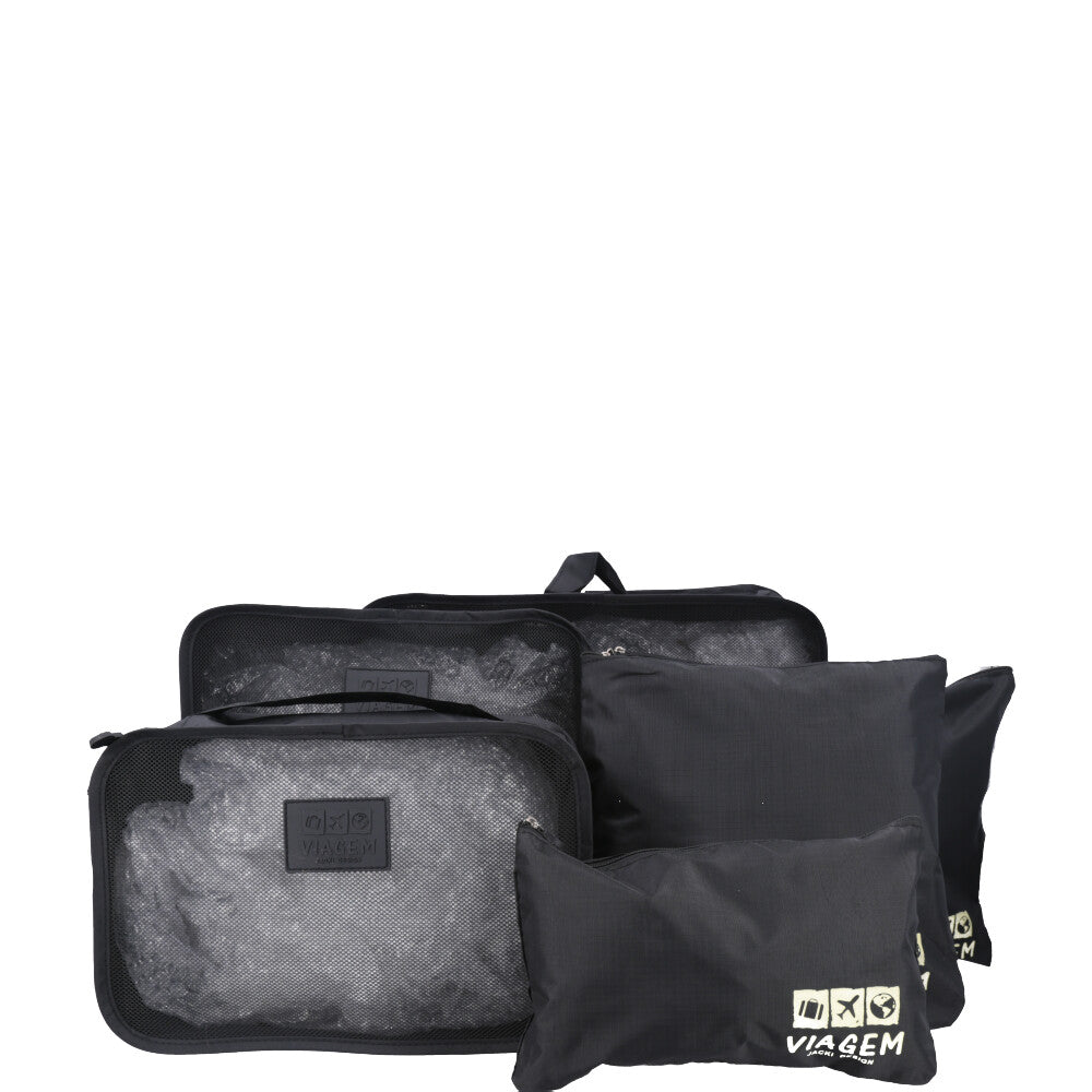 Kit Organizador de Mala com 6 peças Preto