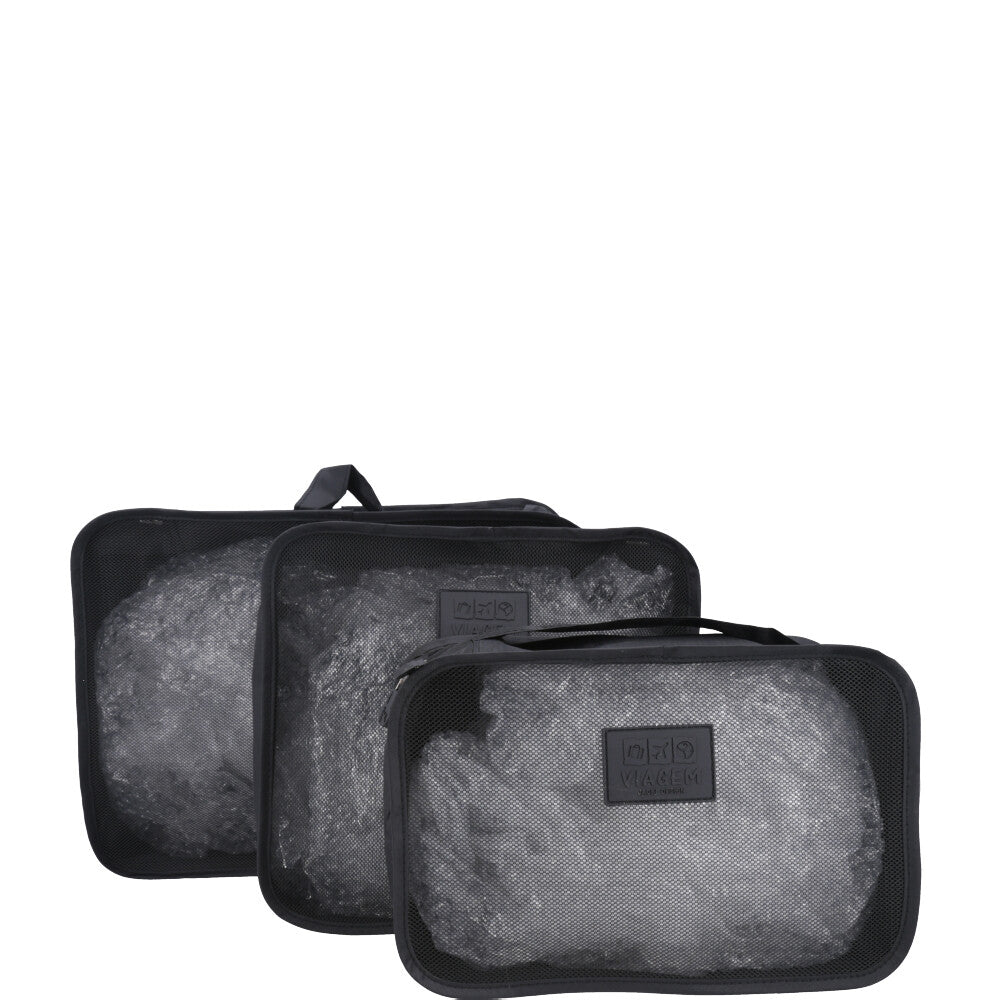 Kit Organizador de Mala com 6 peças Preto