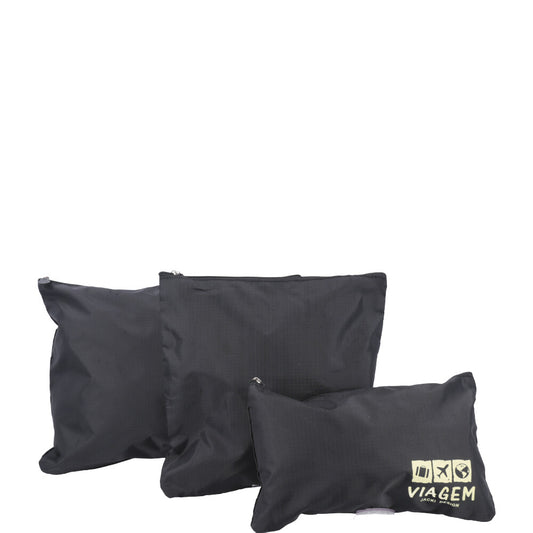 Kit Organizador De Malas Nécessaire  6 Peças Preto