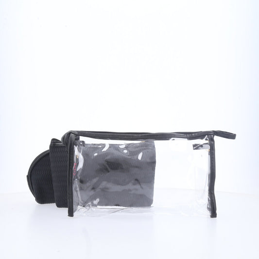 Kit de Nécessaire com 3 Peças Preto