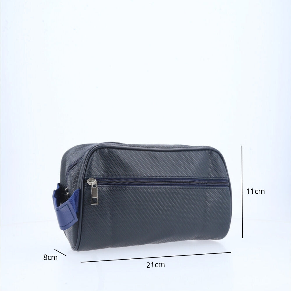 Nécessaire Masculina com Bolso Frontal Azul