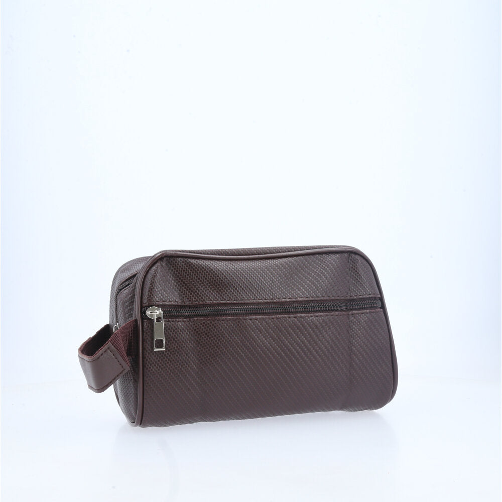 Nécessaire Masculina com Bolso Frontal Marrom