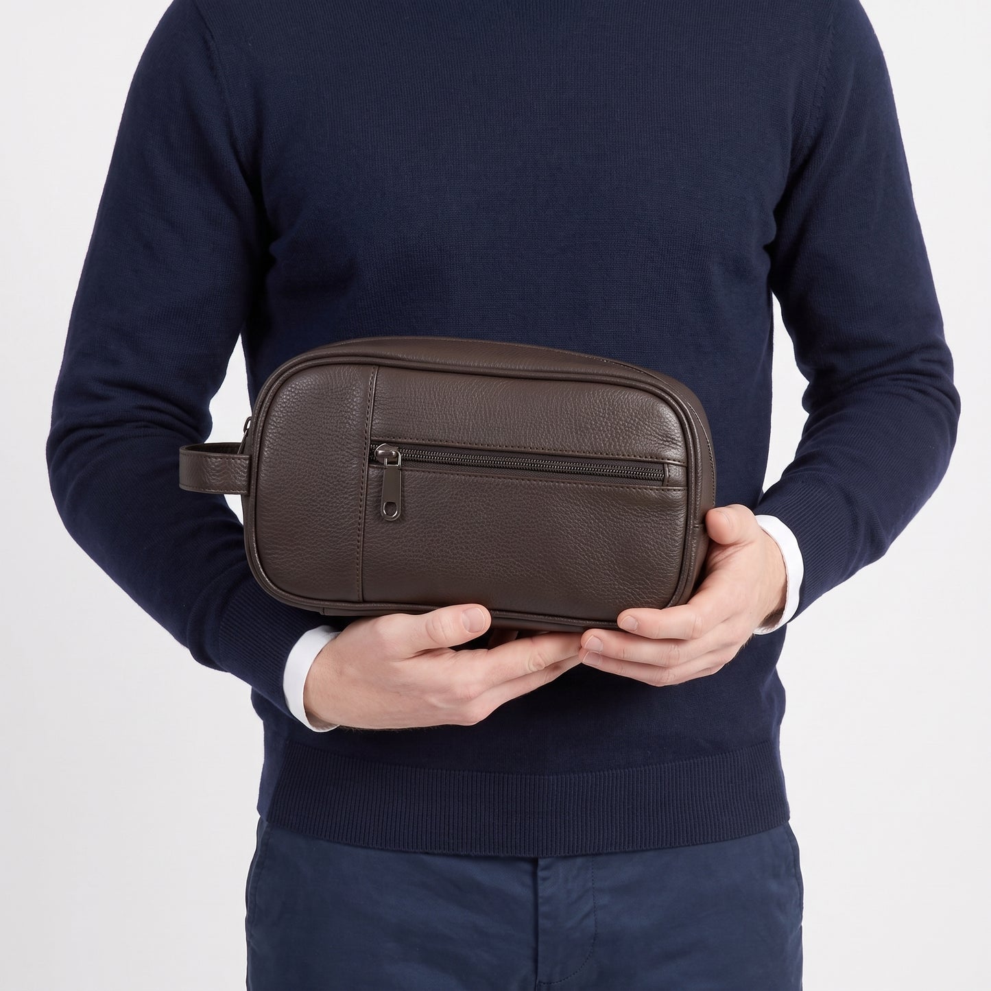 Nécessaire Floater Masculina em Couro Marrom