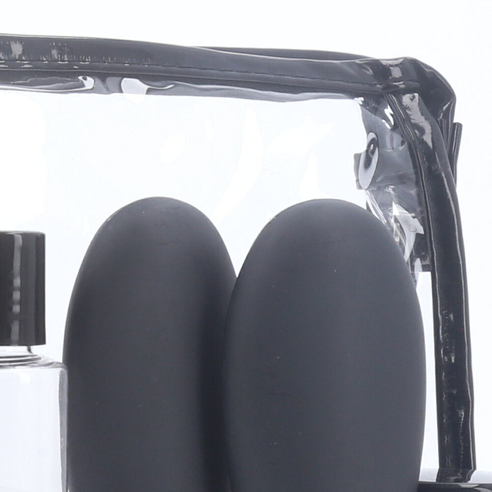Kit de Nécessaire para Viagem com 7 Peças Preto