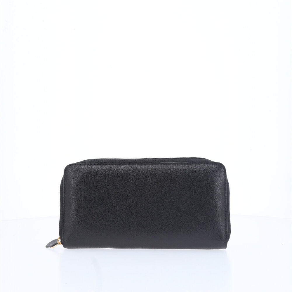 Porta Passaporte em Couro Preto