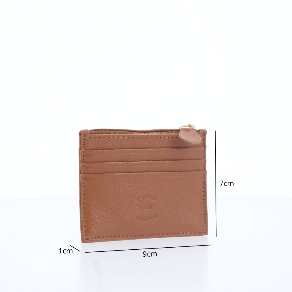 Porta Cartão Unissex em Couro Caramelo