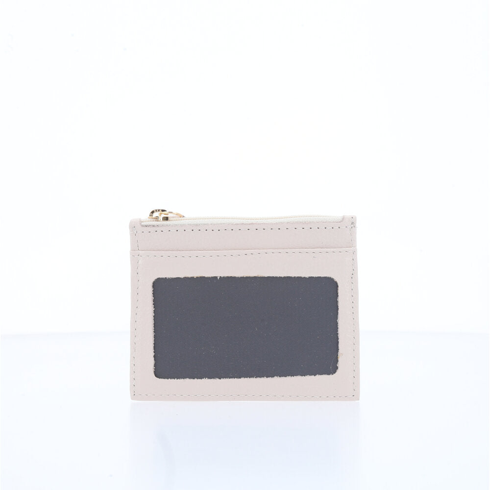 Porta Cartão Unissex em Couro Marfim