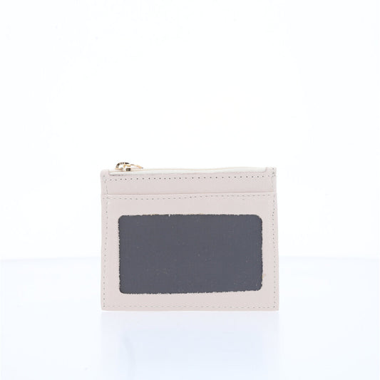 Porta Cartão Unissex em Couro Marfim