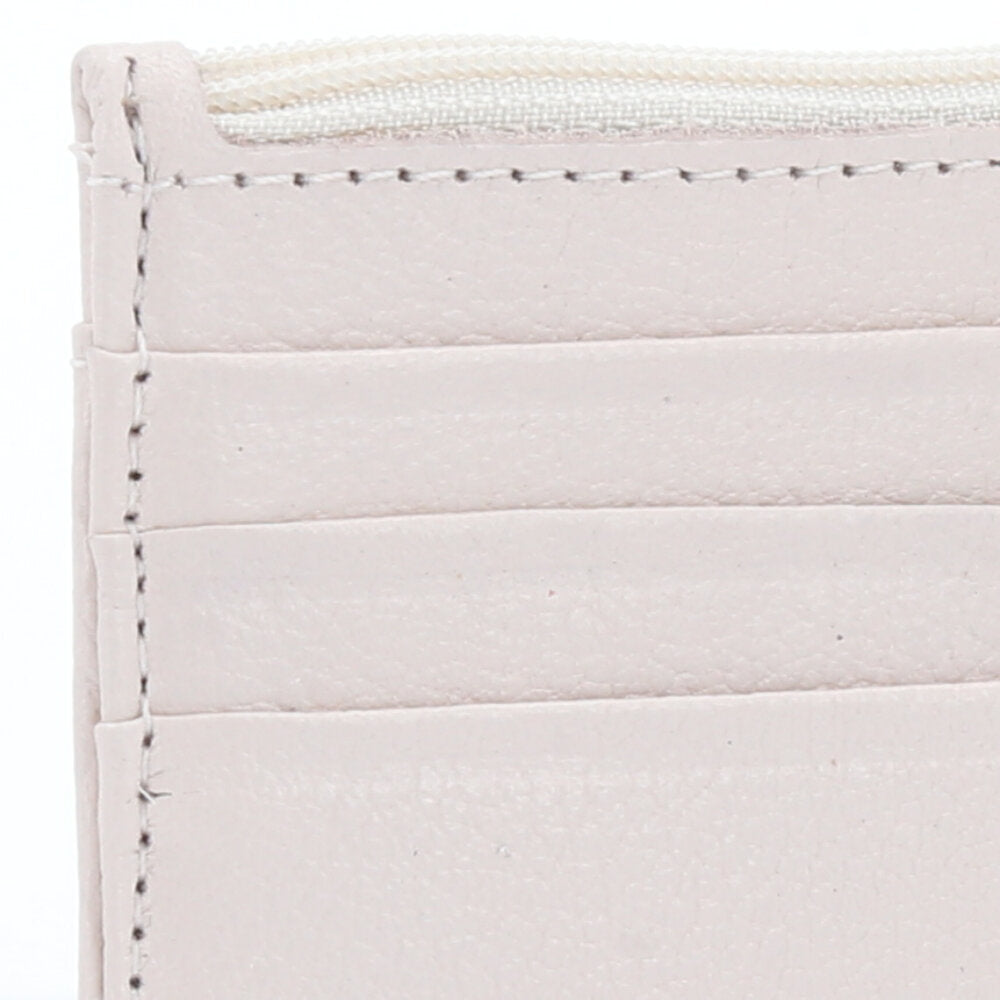 Porta Cartão Unissex em Couro Marfim