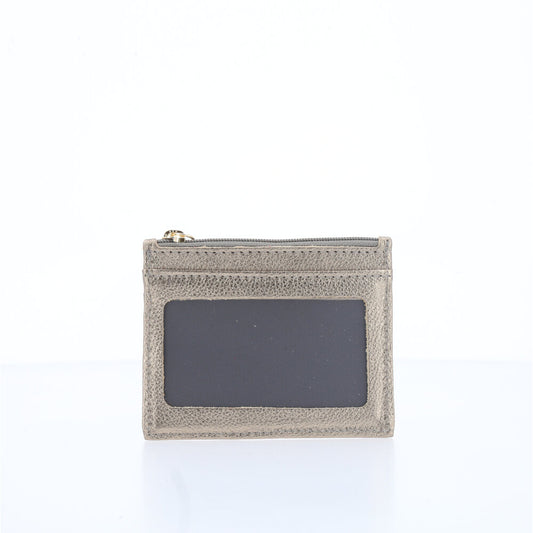 Porta Cartão Unissex em Couro Prata velha