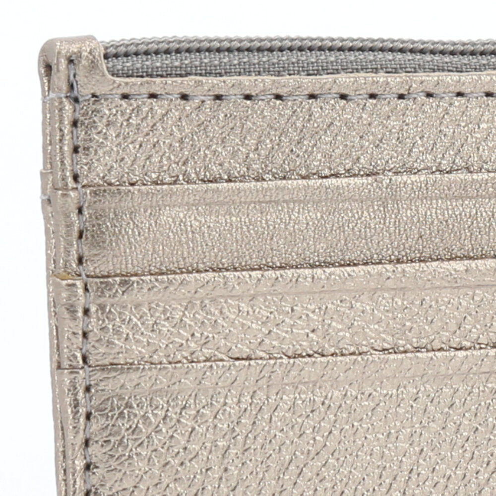 Porta Cartão Unissex em Couro Prata velha