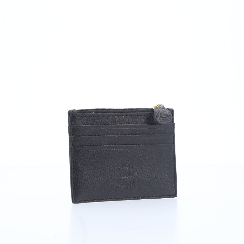 Porta Cartão Unissex em Couro Preto