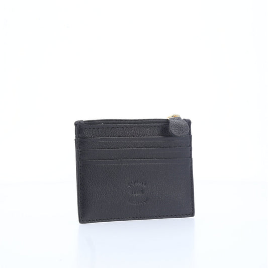 Porta Cartão Unissex em Couro Preto