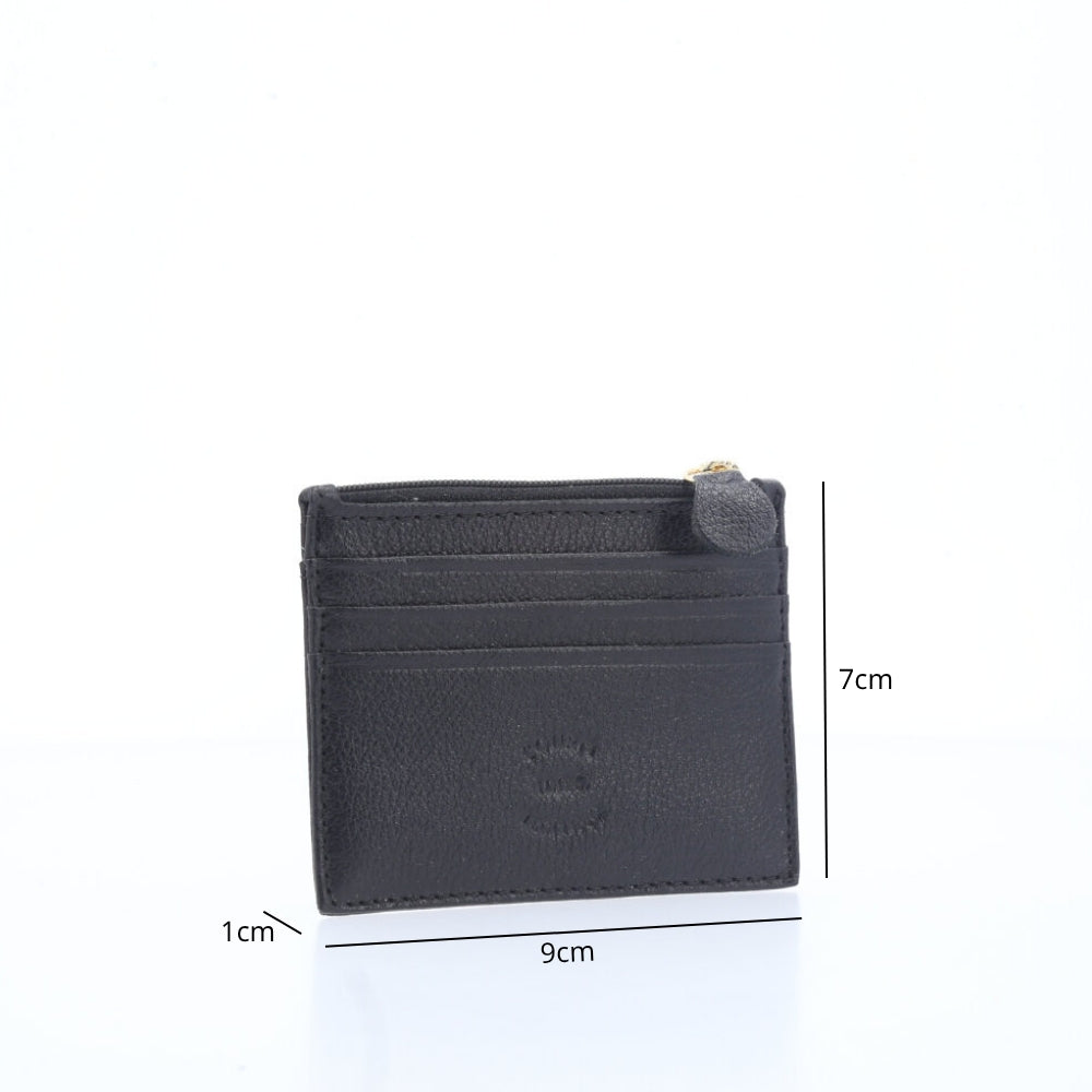 Porta Cartão Unissex em Couro Preto