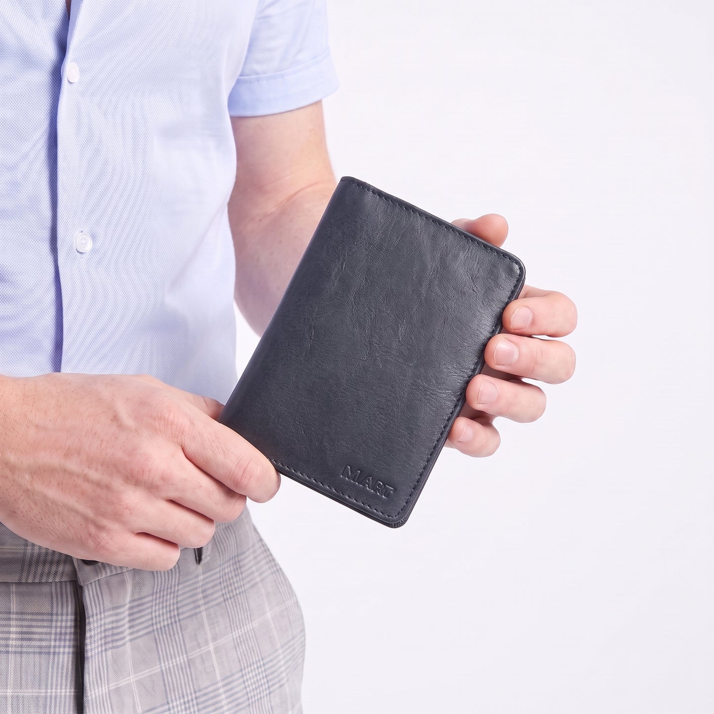 Porta Documento Masculino em Couro Legítimo Preto