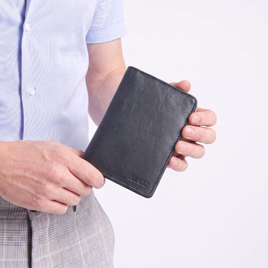 Porta Documento Masculino em Couro Legítimo Preto