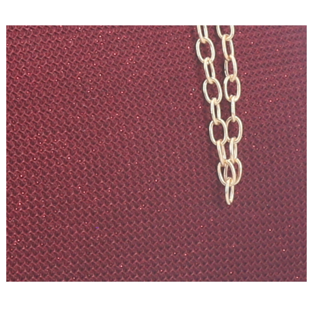 Clutch Feminina em Tecido com Alça de Corrente Vermelho