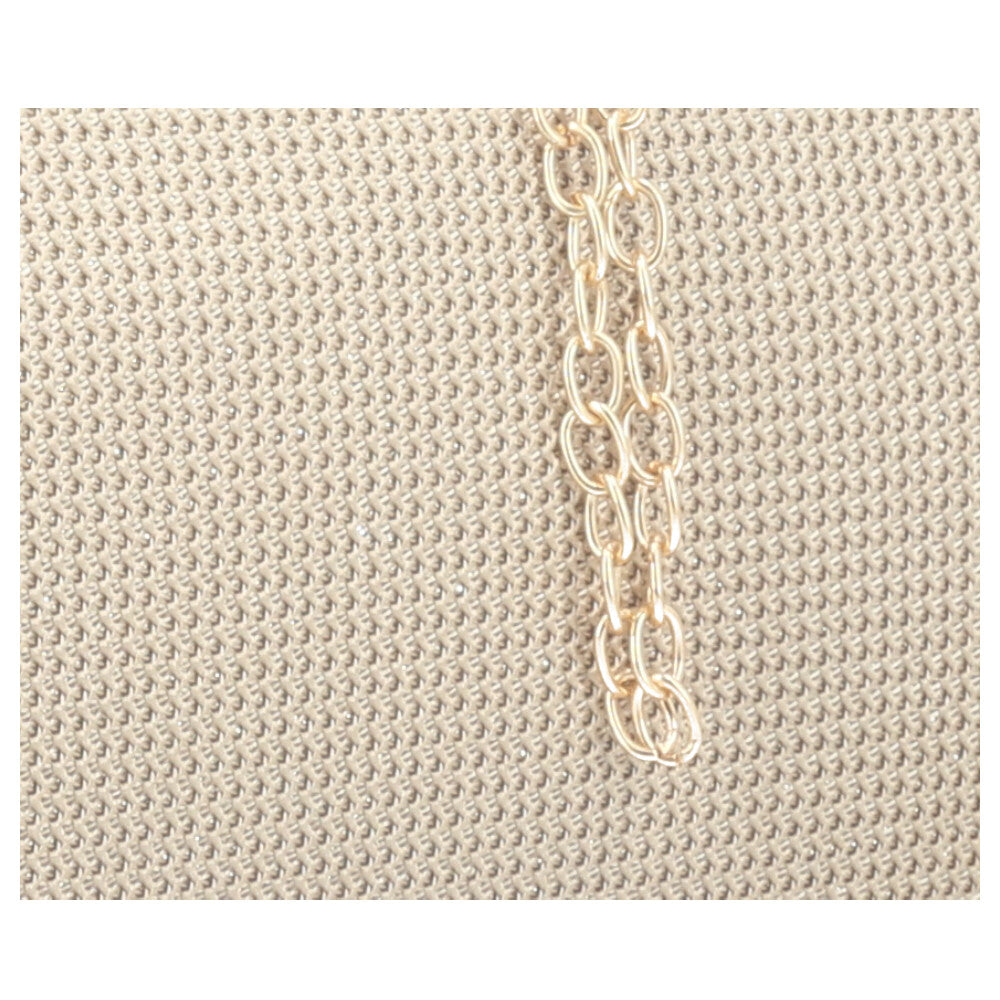 Clutch Feminina Estruturada com Corrente Ouro