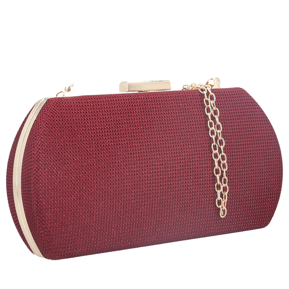 Clutch Feminina Estruturada com Corrente Vermelho