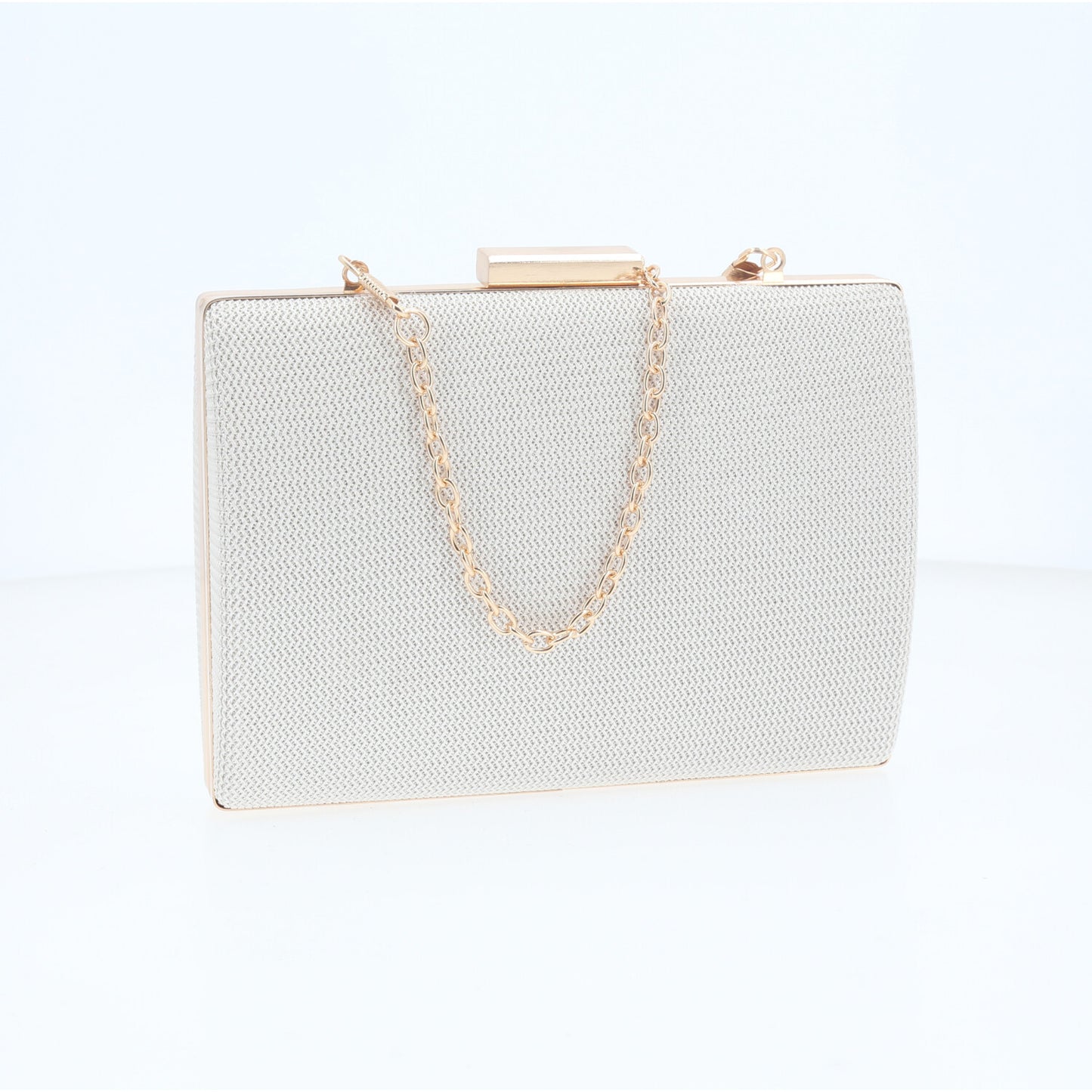 Bolsa Clutch de Festa com Design Minimalista Marfim