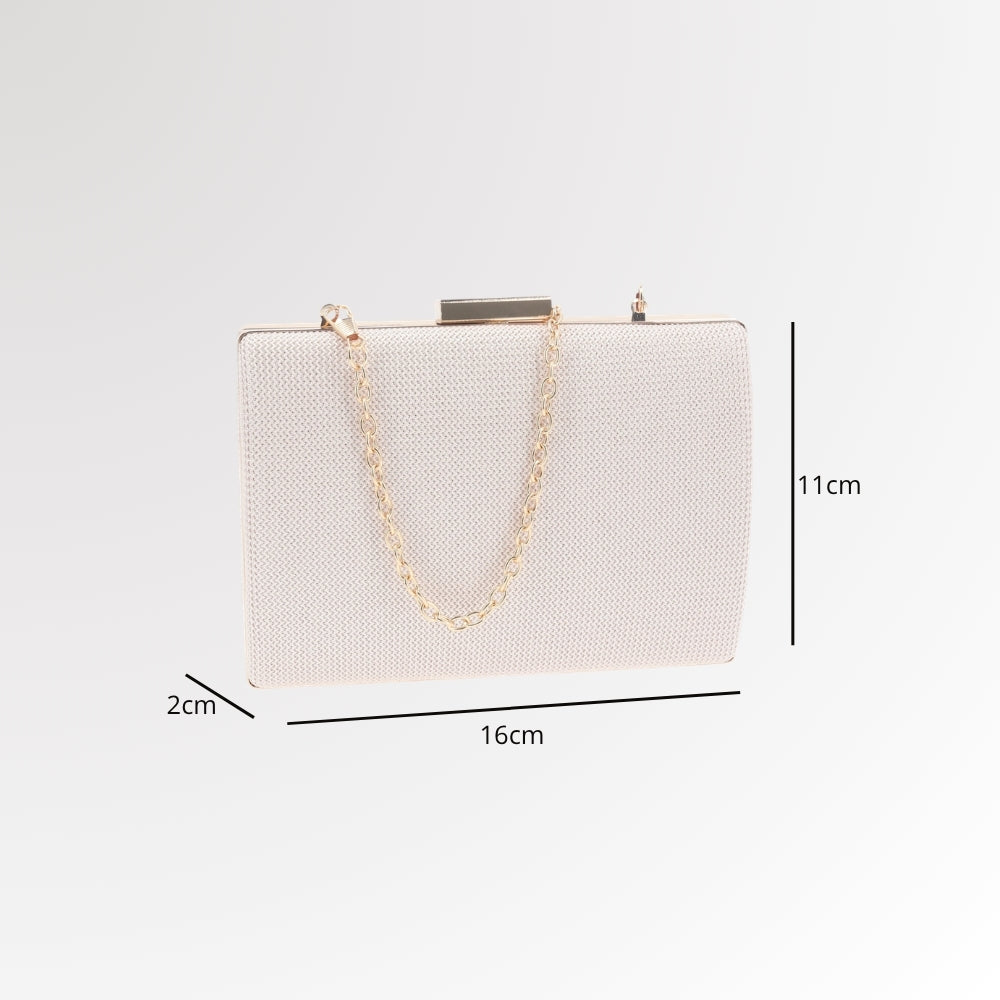 Bolsa Clutch de Festa com Design Minimalista Ouro claro
