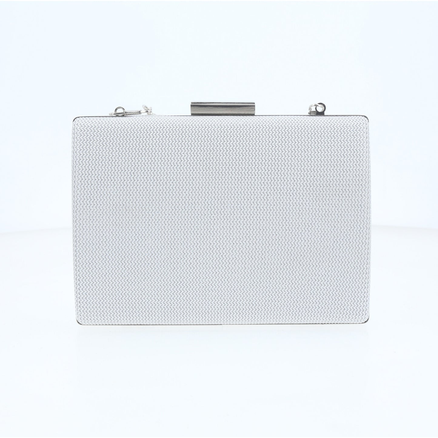 Bolsa Clutch de Festa com Design Minimalista Prata