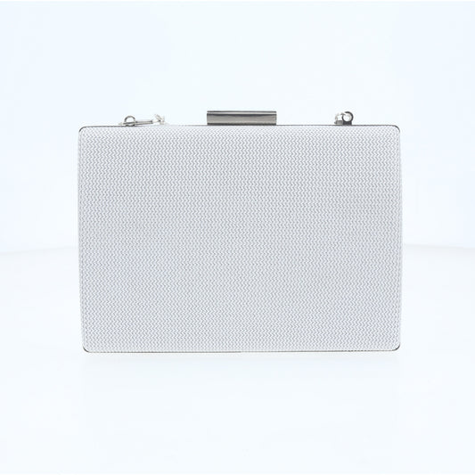 Bolsa Clutch de Festa com Design Minimalista Prata