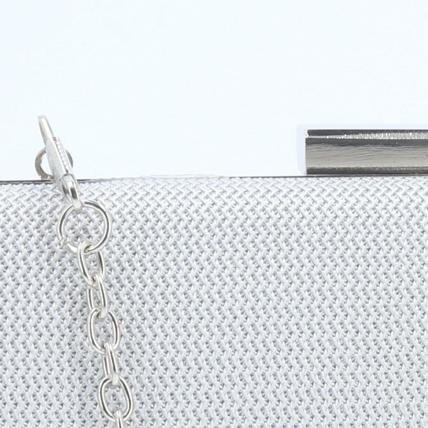 Bolsa Clutch de Festa com Design Minimalista Prata