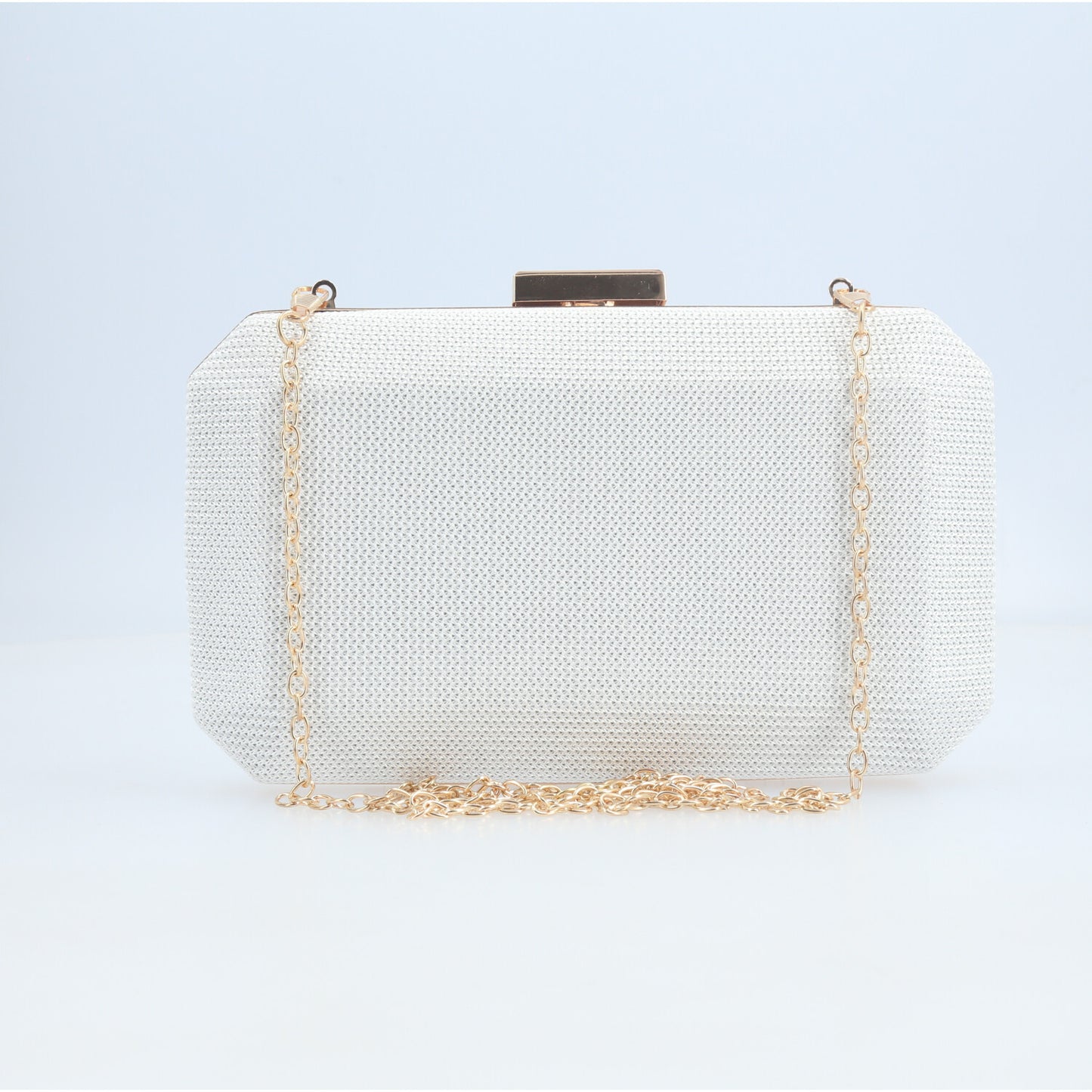 Bolsa Clutch de Festa com Design Minimalista Marfim