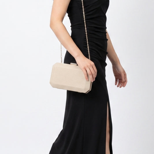 Bolsa Clutch de Festa com Design Minimalista Ouro