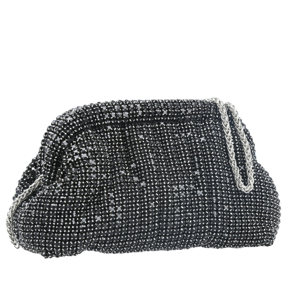 Bolsa Clutch de Festa com Design Minimalista Preto