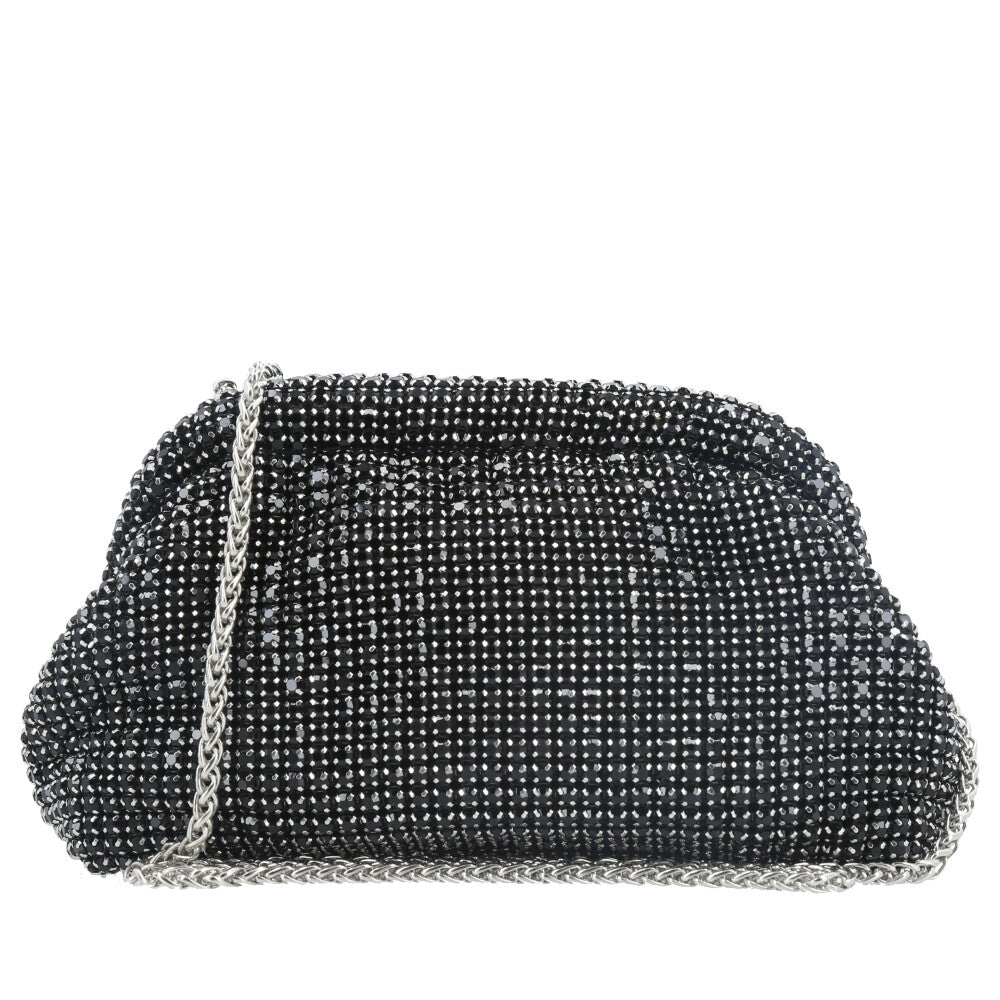 Bolsa Clutch de Festa com Design Minimalista Preto