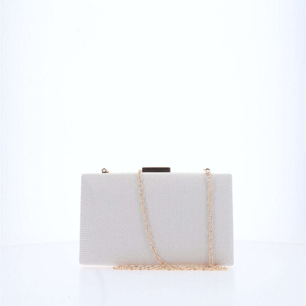 Bolsa Clutch Feminina Transversal Luxo Festa Marfim