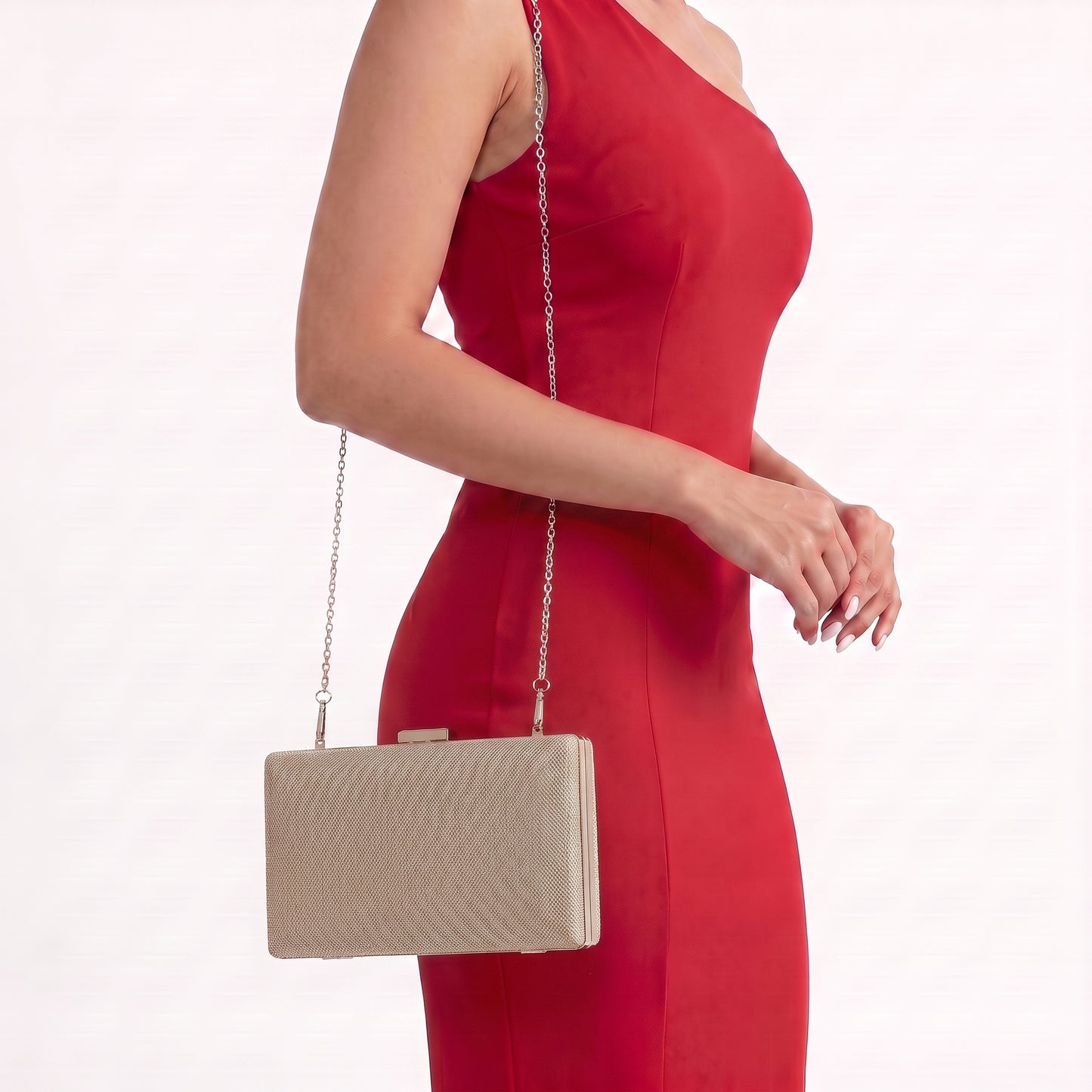 Bolsa Clutch Feminina Transversal Luxo Festa Ouro