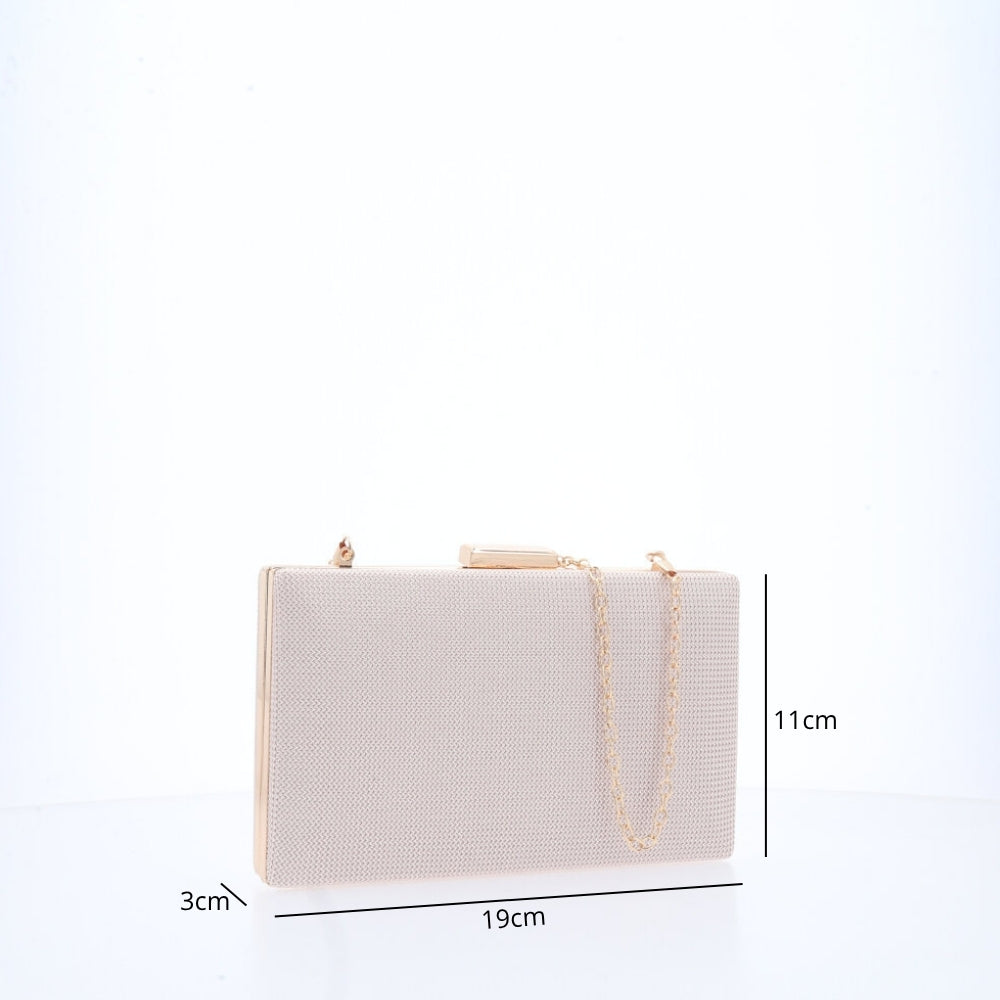 Bolsa Clutch Feminina Transversal Luxo Festa Ouro claro