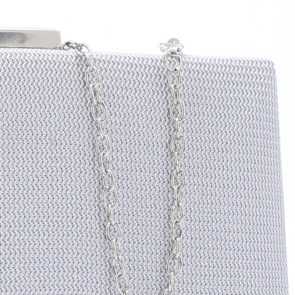 Bolsa Clutch Feminina Transversal Luxo Festa Prata