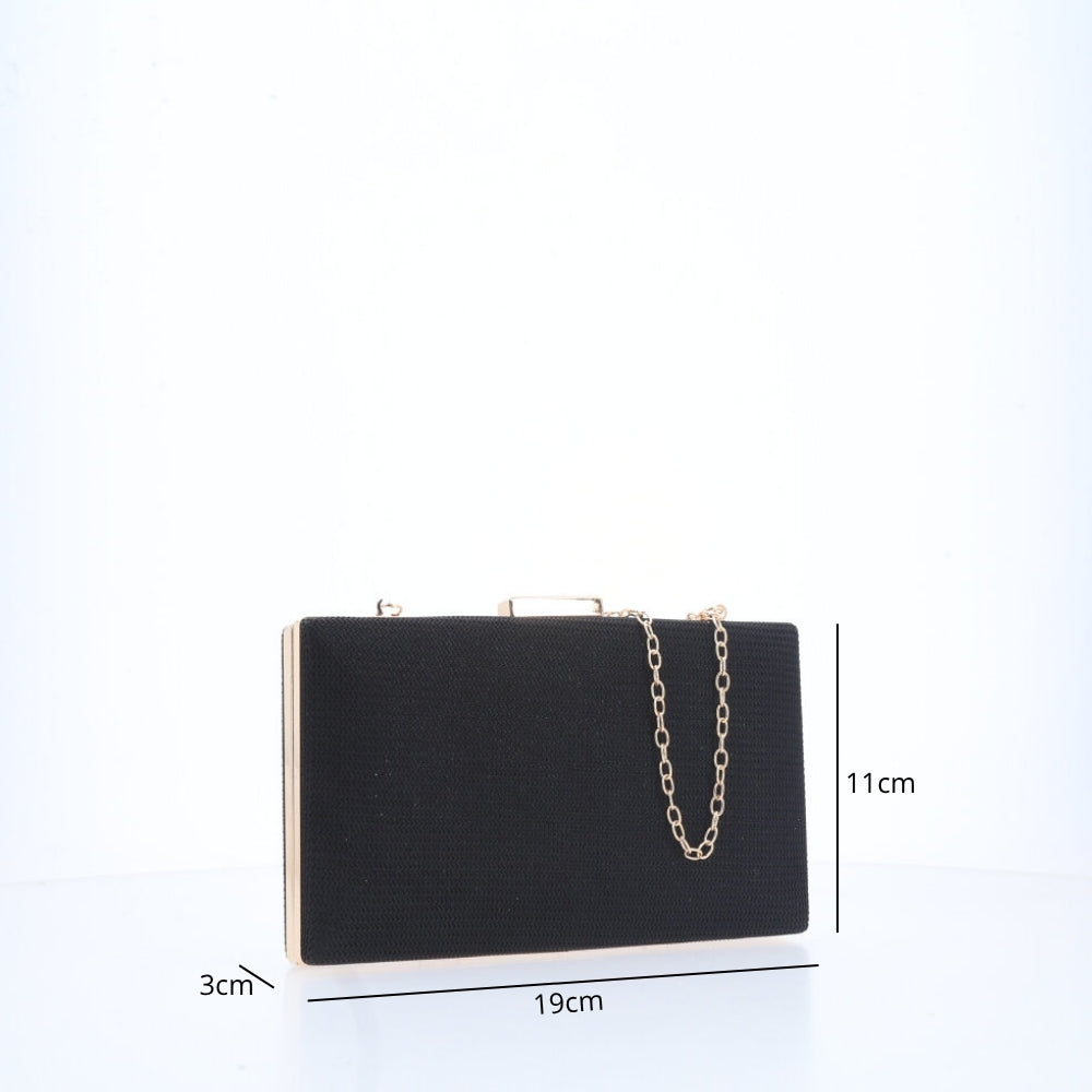 Bolsa Clutch Feminina Transversal Luxo Festa Preto