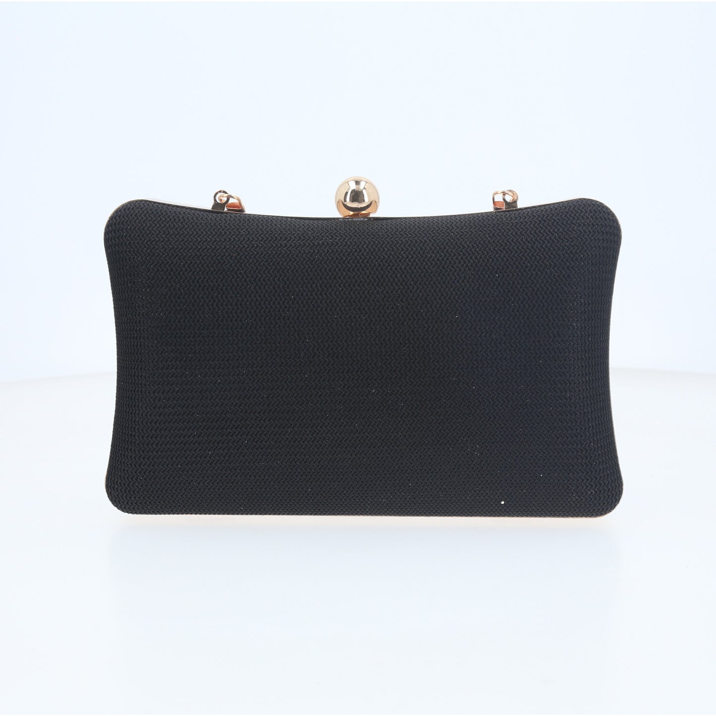 Bolsa de Festa Estilo Clutch com Alça de Corrente Preto