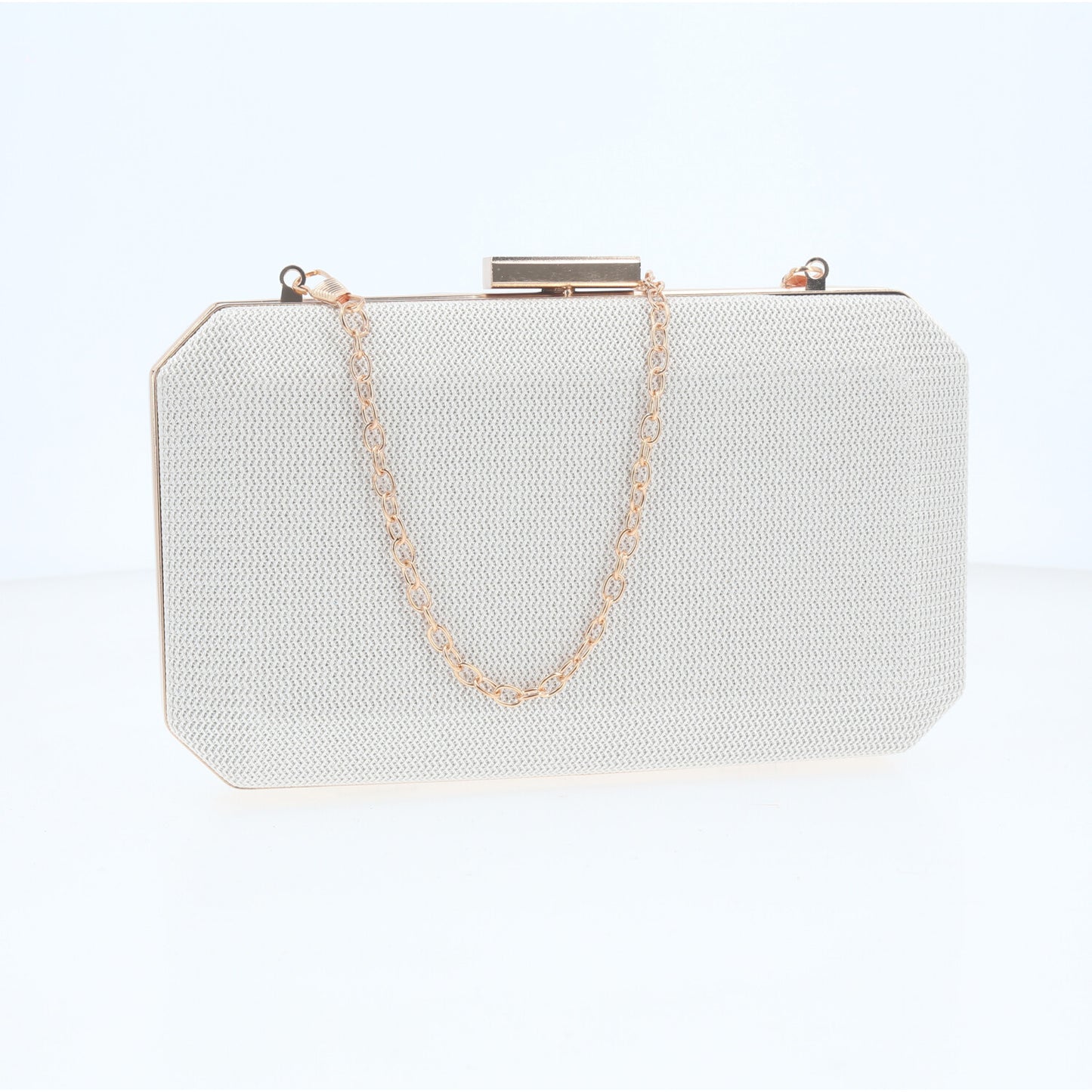 Bolsa Clutch de Festa com Design Minimalista Marfim