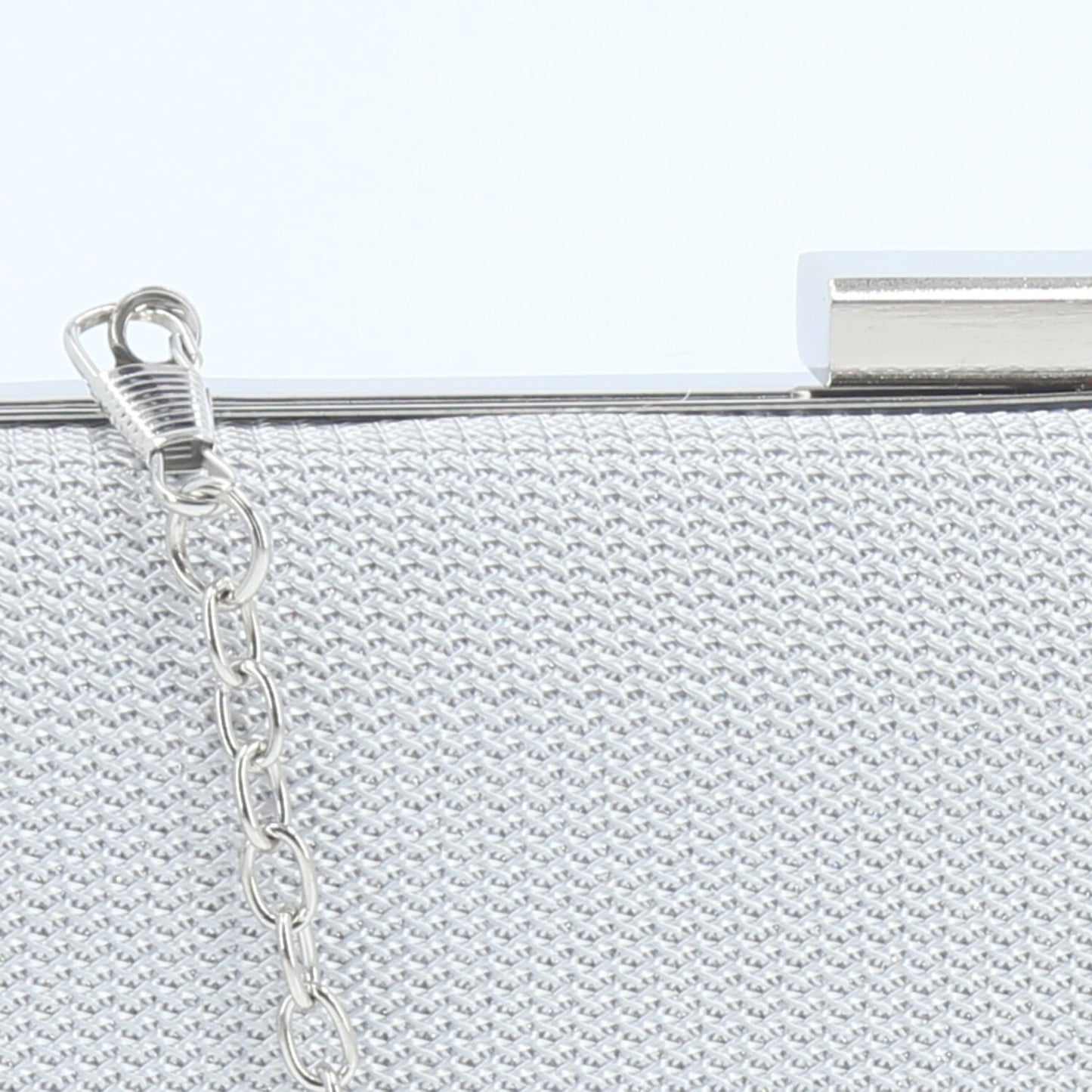 Bolsa Clutch de Festa com Design Minimalista Prata