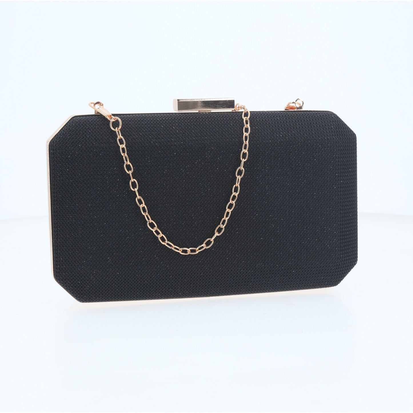 Bolsa Clutch de Festa com Design Minimalista Preto