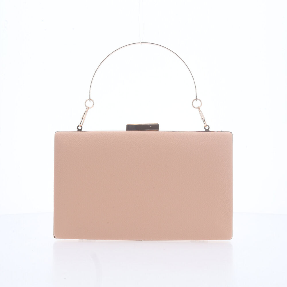 Bolsa Festa Feminina com Flores Aplicadas Caqui