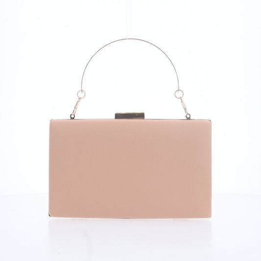 Bolsa Festa Feminina com Flores Aplicadas Caqui