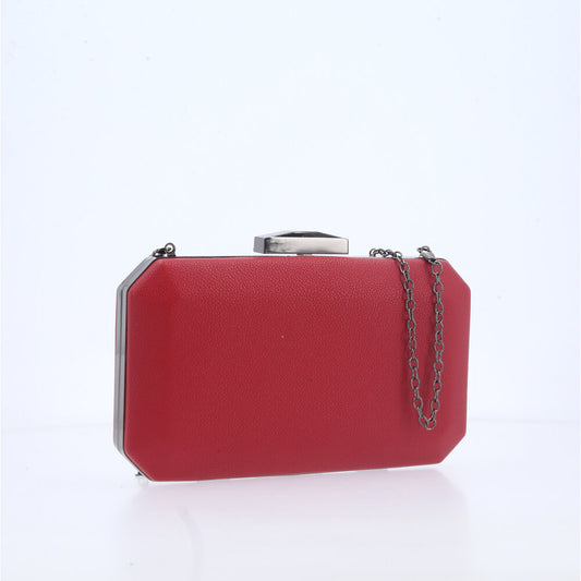 Bolsa Clutch para Festa Metalizada com Alça Removível Vermelho