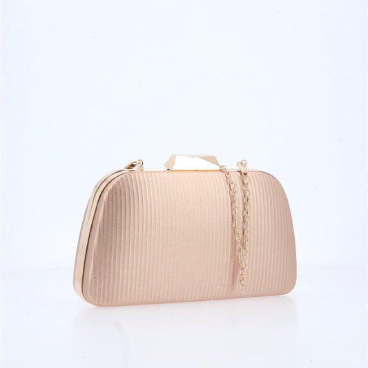 Bolsa Clutch Festa Feminina com Alça Removível Ouro