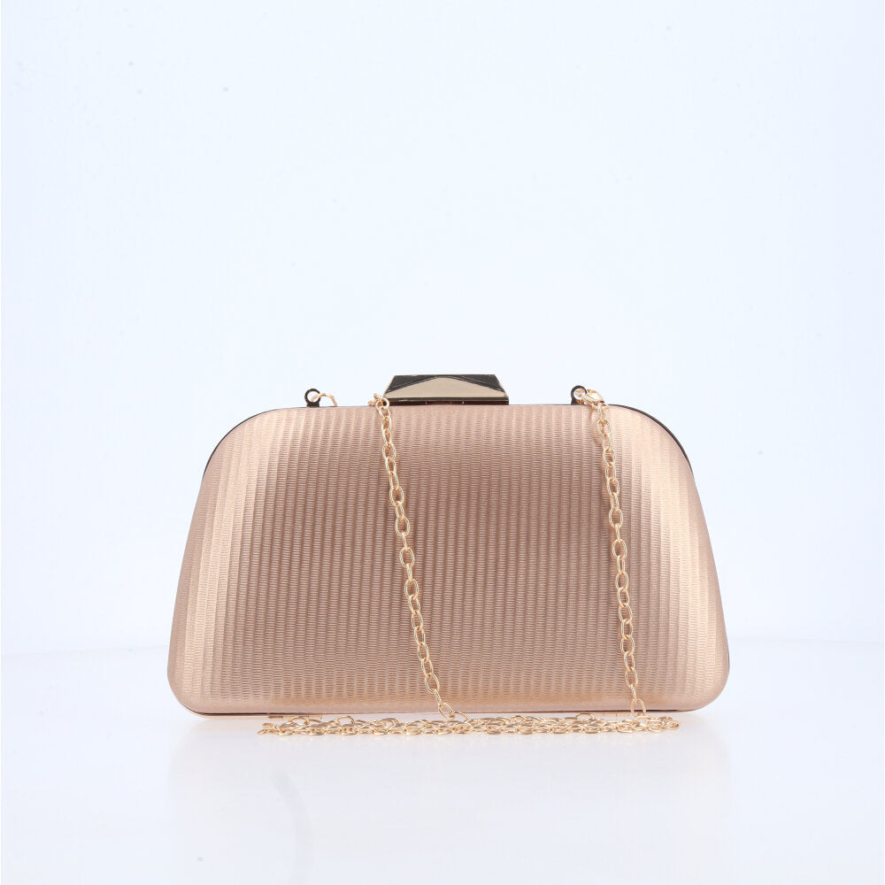 Bolsa Clutch Festa Feminina com Alça Removível Ouro